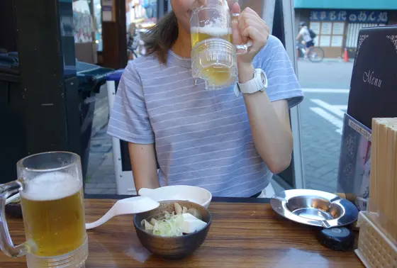 テラス席で乾杯