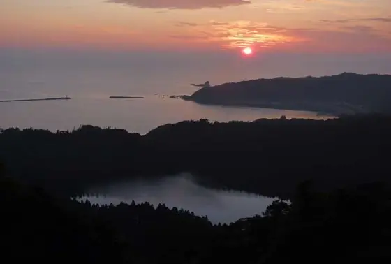 八望台からの夕陽