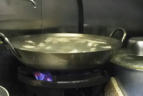 茹でてます