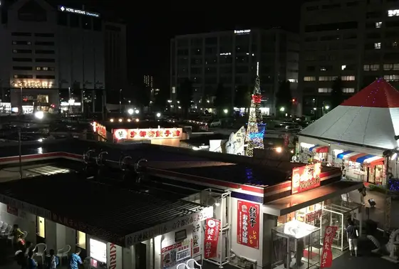 駅の反対側（東口）