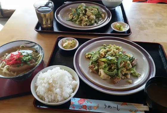 ゴーヤーチャンプルーそばセット