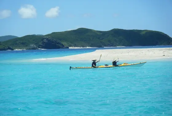 帰りの渡し船から見た景色