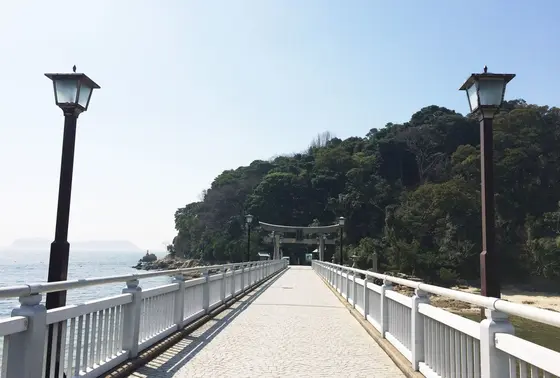 鳥居につながる橋