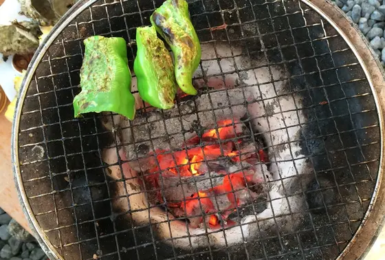 七輪で焼くだけでおいしい