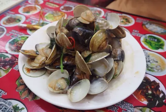 ハマグリの炒め物