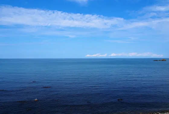 眼前に広がる日本海