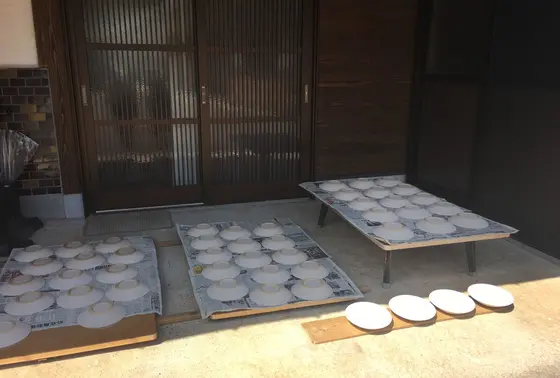 工房前