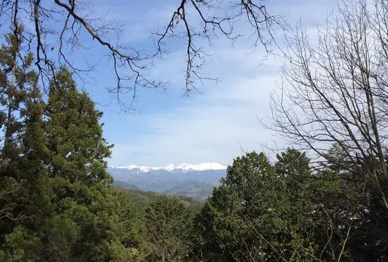 雄大な山並みが見える！