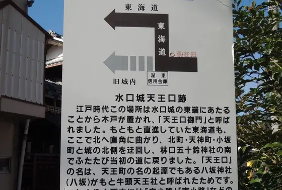 水口城天王口跡　旧東海道