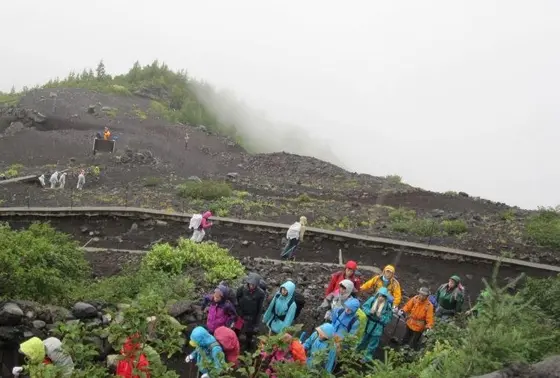 6合目から本格的登山開始