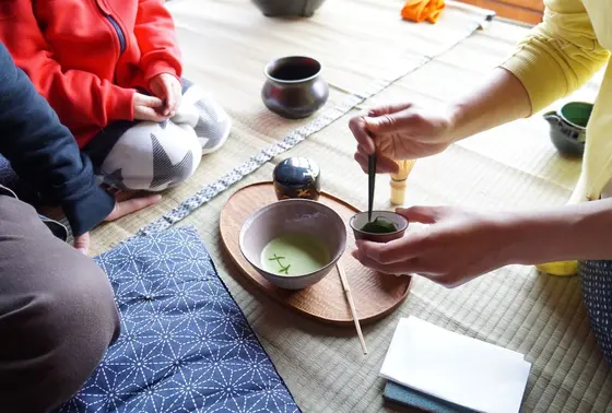 抹茶アート体験！