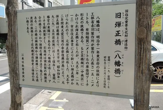 旧弾正橋（八幡橋） の案内板