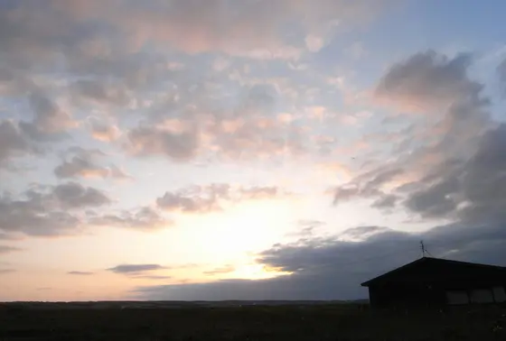 ダイナミックな夕景