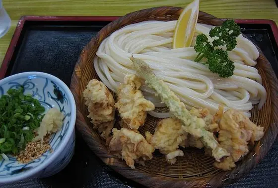 かしわ天ざるうどん