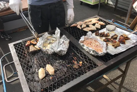 無料の海の幸配布w