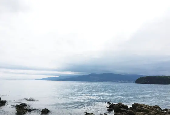 くっきり見える海岸線