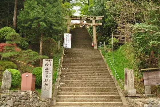 木立の中の石段を登ると