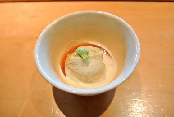 前菜の湯葉刺し