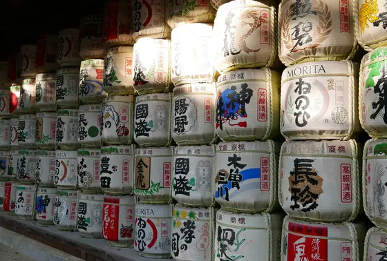 酒樽がズラリ