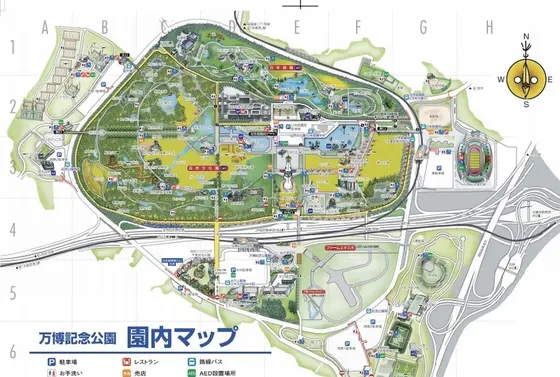 とにかく広い園内