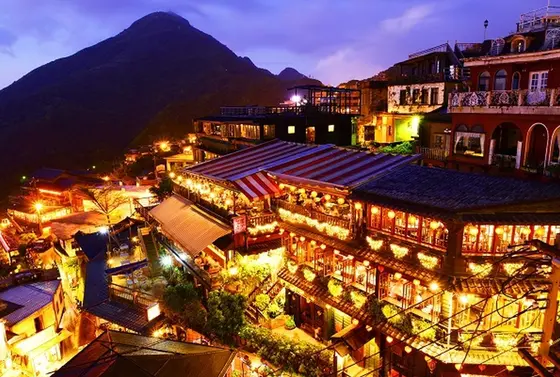 九份 観光写真のまんまの光景