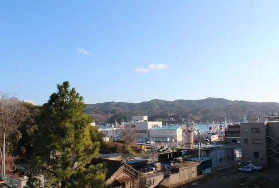 サンマリン気仙沼ホテル観洋から見た景色