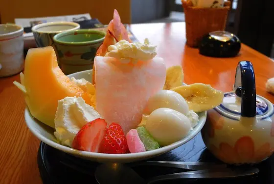 目玉の和風白玉パフェ