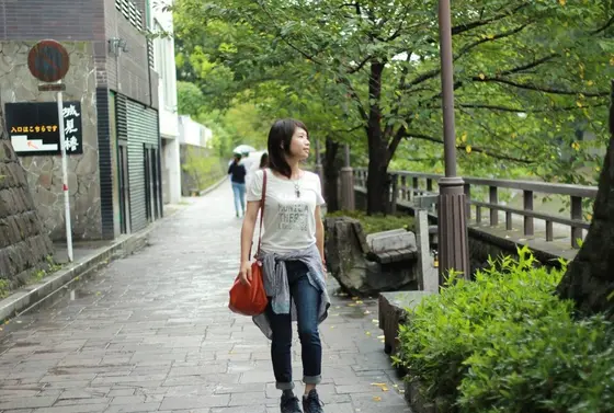 坪井川沿い