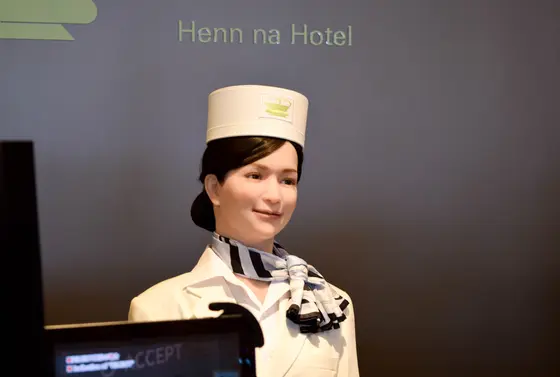 ３体の受付ロボ