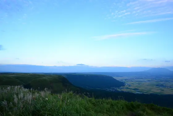 大観峰の夕暮れ