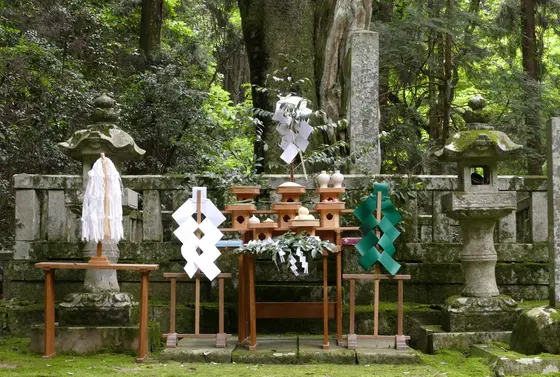 墓前祭の時の祭壇