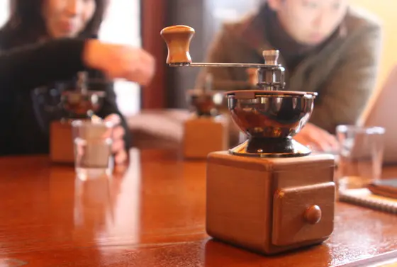 こだわりの数種類のコーヒー豆