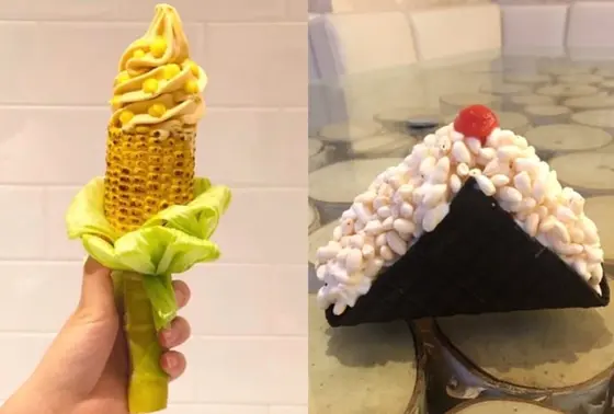 トウモロコシとおにぎり