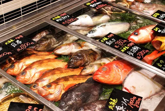 新鮮な魚介