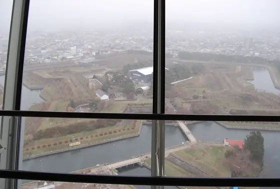 五稜郭タワーからの五稜郭公園