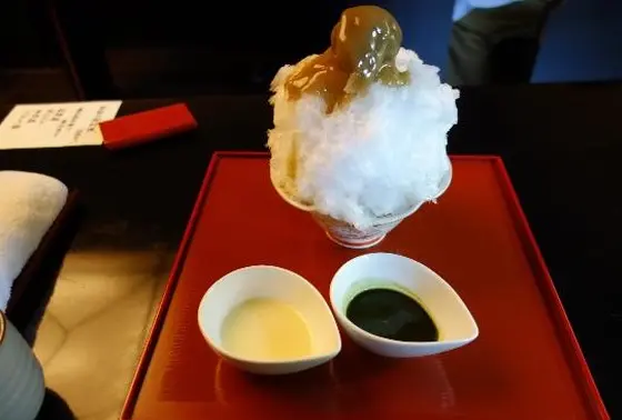 栗あん抹茶ミルクのかき