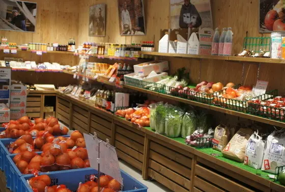 地元の野菜や魚や特産品