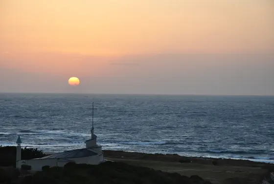 露天風呂から見る夕日もおすすめ！