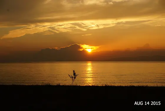 海に沈む夕日