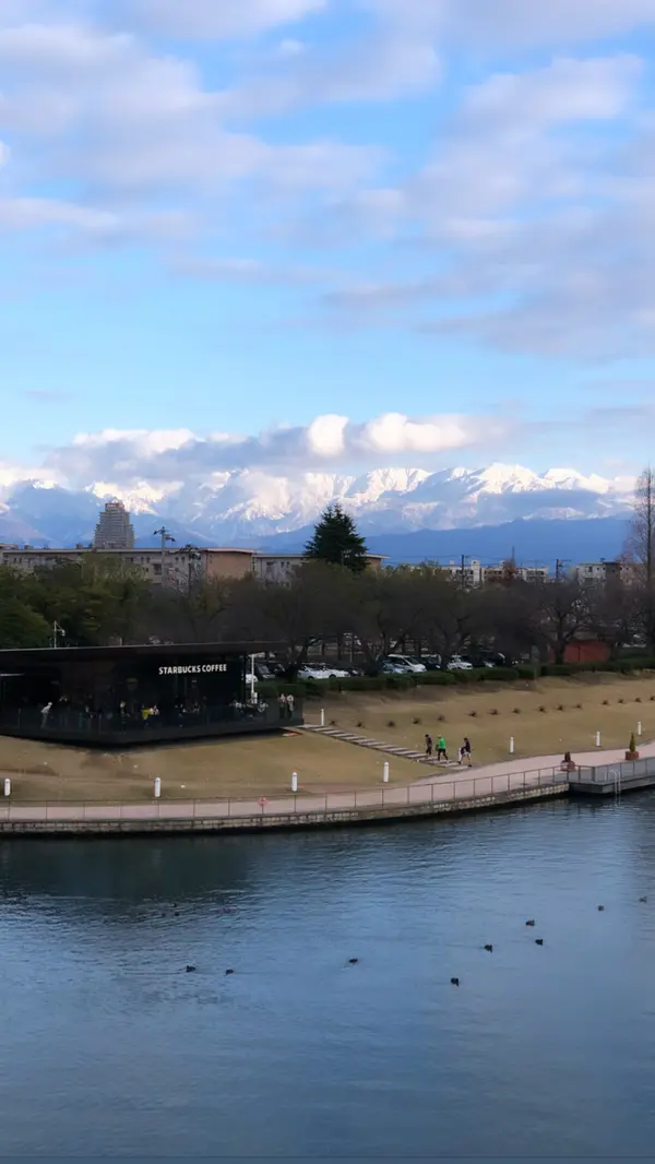 雪化粧した立山連峰❄️