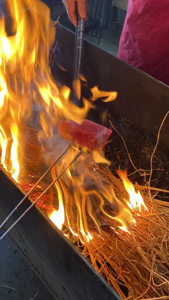 初藁焼き