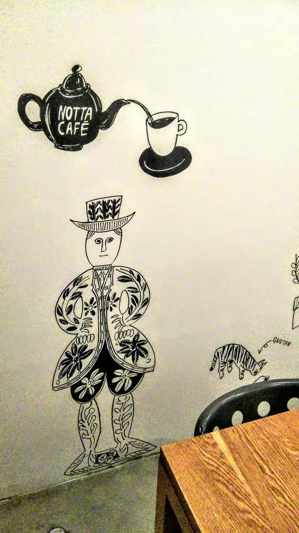 壁に描かれたイラスト
