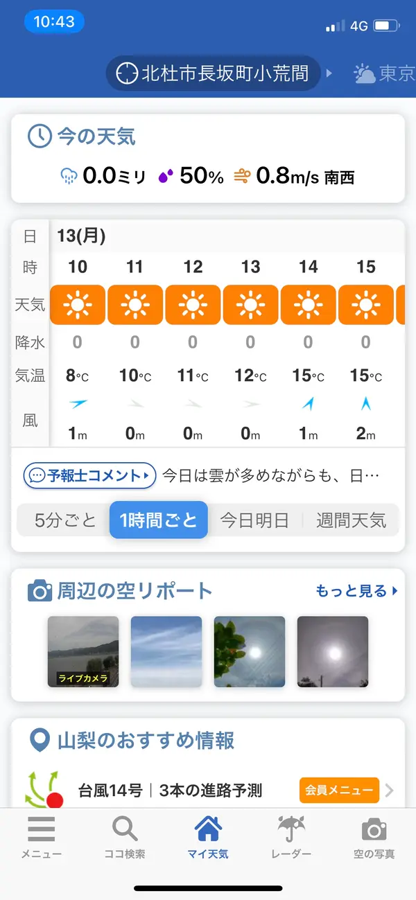 山頂の気温は、8℃🌡