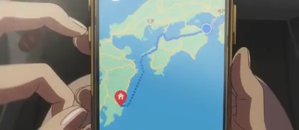 スマホ内に表示されるマップ