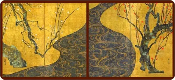 紅白梅図屏風