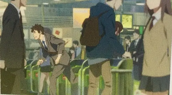 慌てて走る