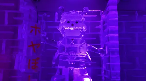 氷で作られたホヤぼーや