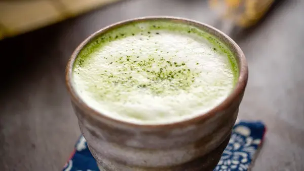 抹茶ラテを一緒に飲みながら♪