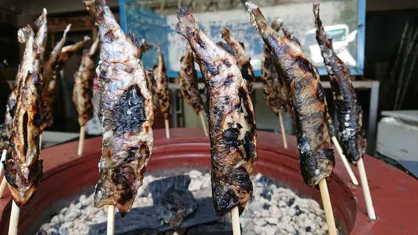 ここでしか味わえない「ヤマメの塩焼き」