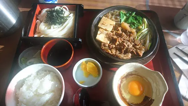 すき焼き定食☆冷うどん